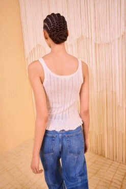 ULLA JOHNSON Callie Knit Camisole - Pristine -ULLA JOHNSON Outlet ULLAJOHNSON CallieKnitCamisole PRISTINE PF250735 04 v4