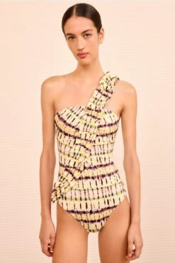 ULLA JOHNSON Capri One Shoulder Maillot - Ombre