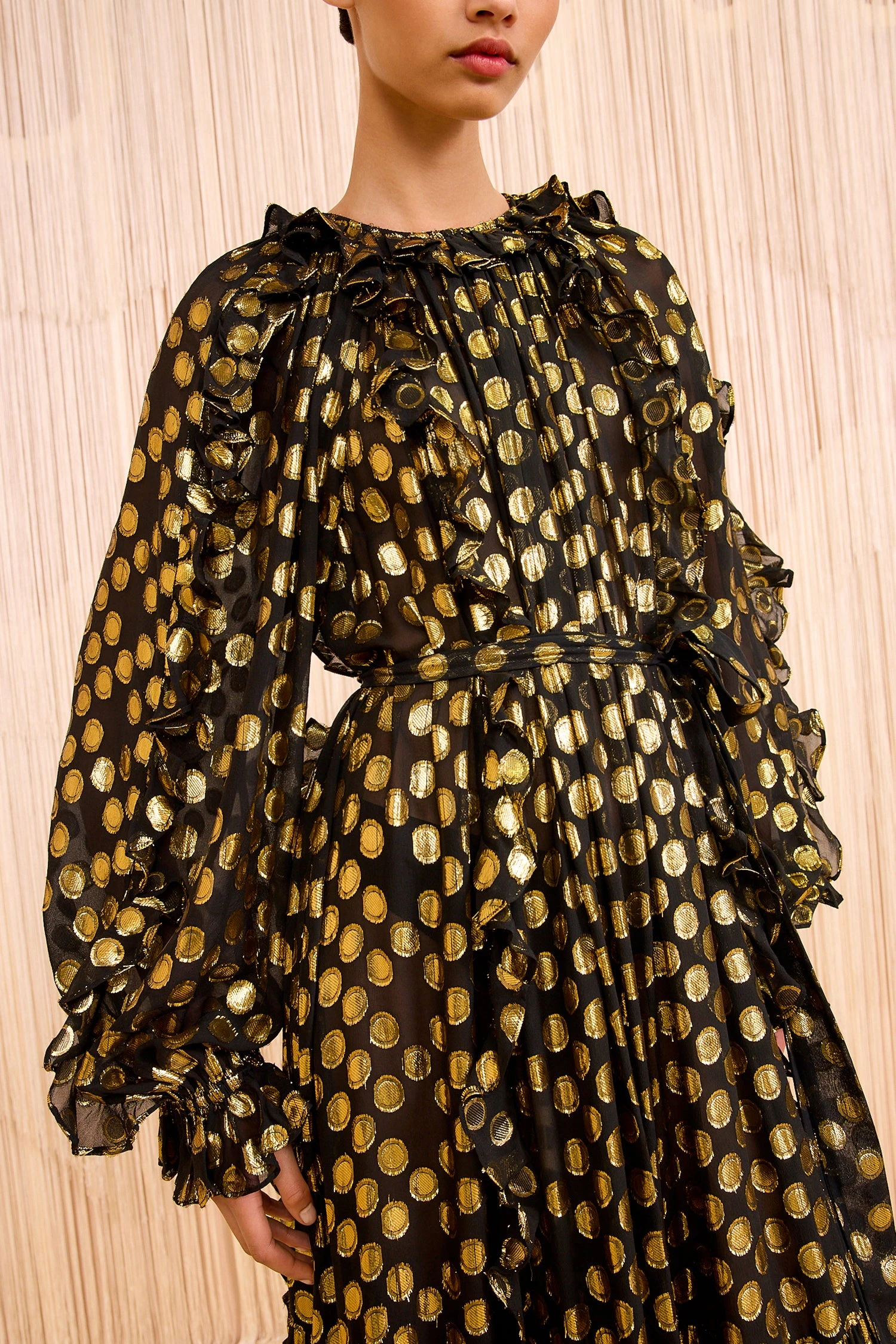 ULLA JOHNSON Celestina Silk Long Sleeve Gown - Obsidian 2 ULLA JOHNSON Celestina Silk Long Sleeve Gown - Obsidian - Image 2