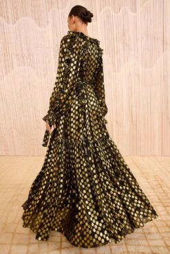 ULLA JOHNSON Celestina Silk Long Sleeve Gown - Obsidian 12 ULLA JOHNSON Celestina Silk Long Sleeve Gown - Obsidian -ULLA JOHNSON Outlet ULLAJOHNSON CelestinaSilkLongSleeveGown OBSIDIAN FA250112 04