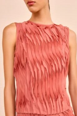 ULLA JOHNSON Celina SL Top - Chestnut 7 ULLA JOHNSON Celina SL Top - Chestnut -ULLA JOHNSON Outlet ULLAJOHNSON CelinaSleevelessChiffonTop CHESTNUT PS260226 02 Alt c611b2ed 484b 4a40 aad2 5ead07f5e327