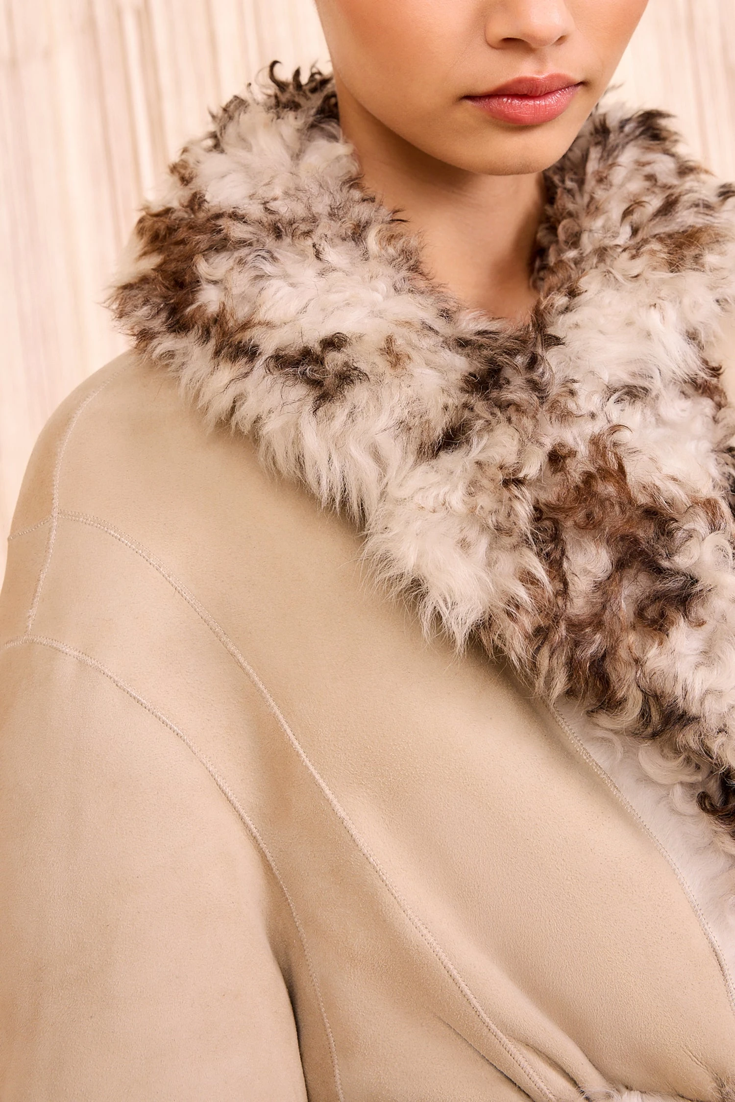 ULLA JOHNSON Ceryse Long Shearling Coat - Pietra 5 ULLA JOHNSON Ceryse Long Shearling Coat - Pietra - Image 5