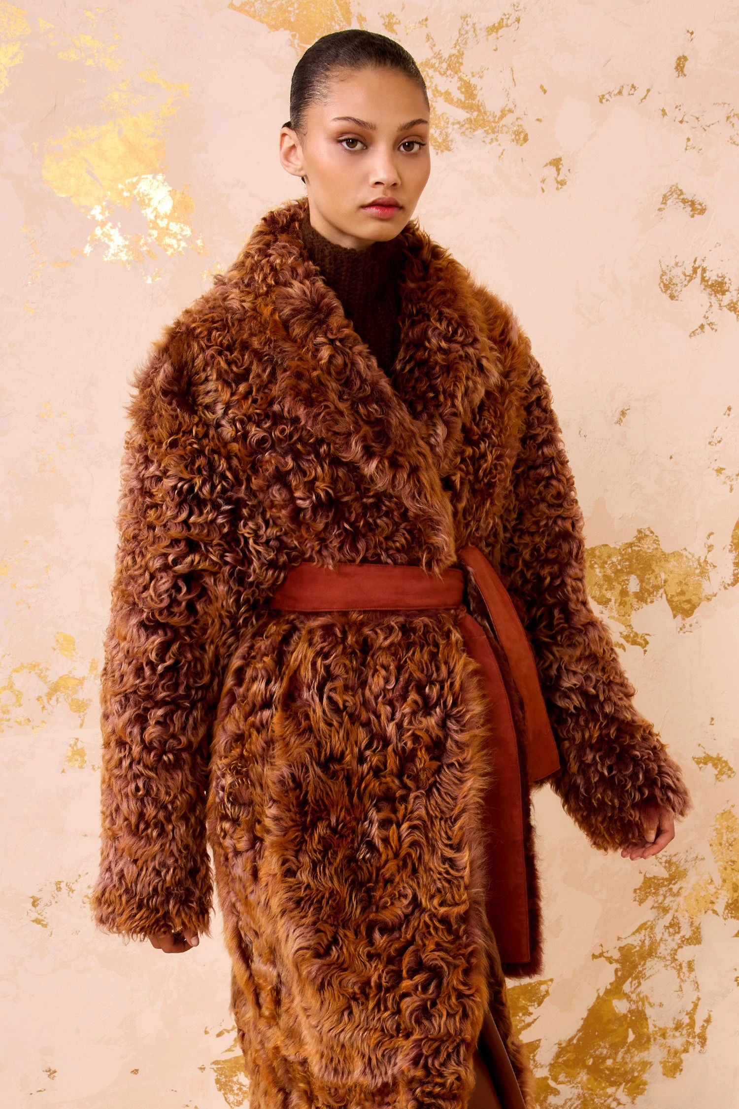 ULLA JOHNSON Ceryse Long Shearling Coat - Umber 5 ULLA JOHNSON Ceryse Long Shearling Coat - Umber - Image 5