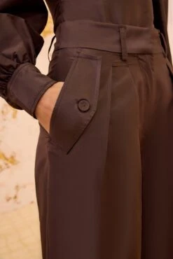 ULLA JOHNSON Charlie Silk High Waist Wide Leg Pant - Sequoia -ULLA JOHNSON Outlet ULLAJOHNSON CharlieSilkHighWaistWideLegPant SEQUOIA FA250411 03