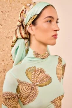 ULLA JOHNSON Chiara Scarf - Water Blossoms -ULLA JOHNSON Outlet ULLAJOHNSON ChiaraScarf WATERBLOSSOMS PS261302 02 Alt