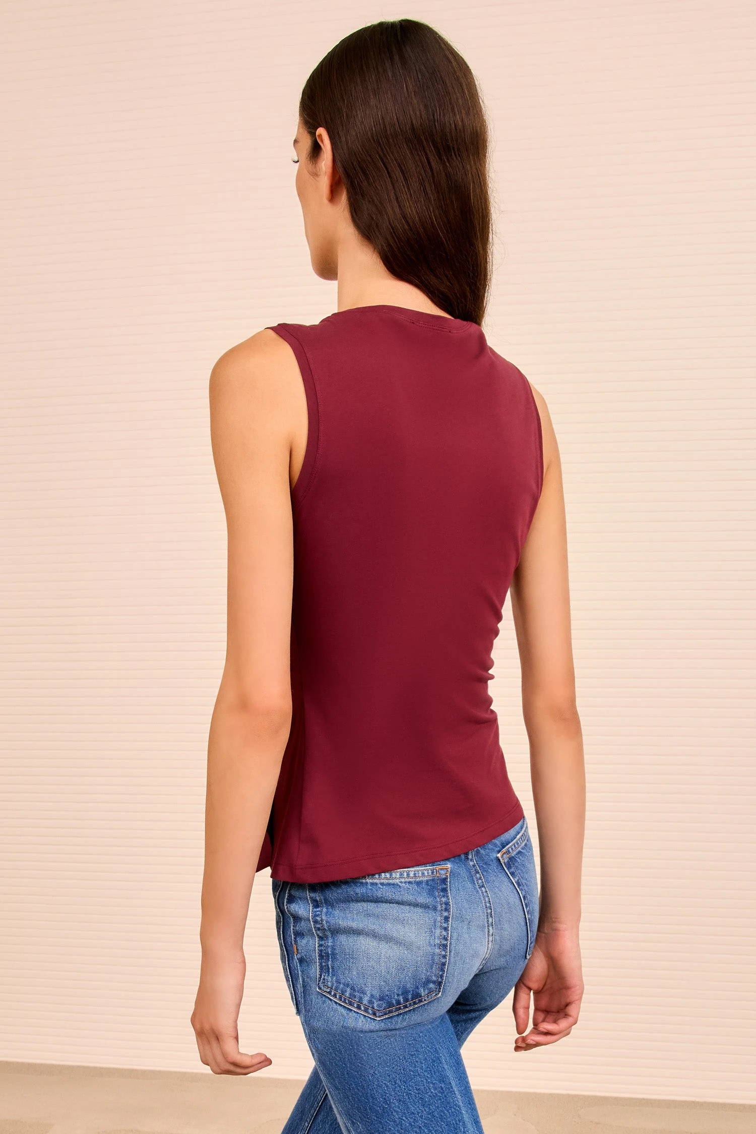 ULLA JOHNSON Clio Ruched Ruffle Top - Claret 4 ULLA JOHNSON Clio Ruched Ruffle Top - Claret - Image 4