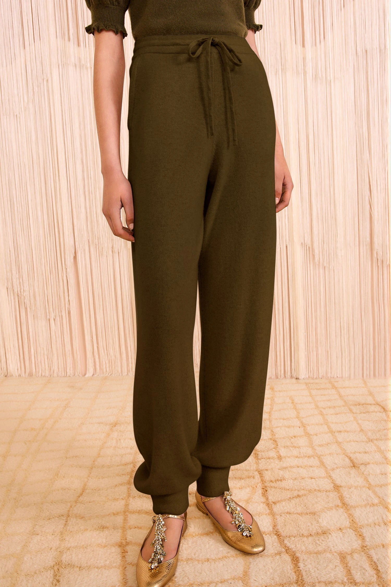 ULLA JOHNSON Danica Cashmere Pants - Hunter 2 ULLA JOHNSON Danica Cashmere Pants - Hunter - Image 2