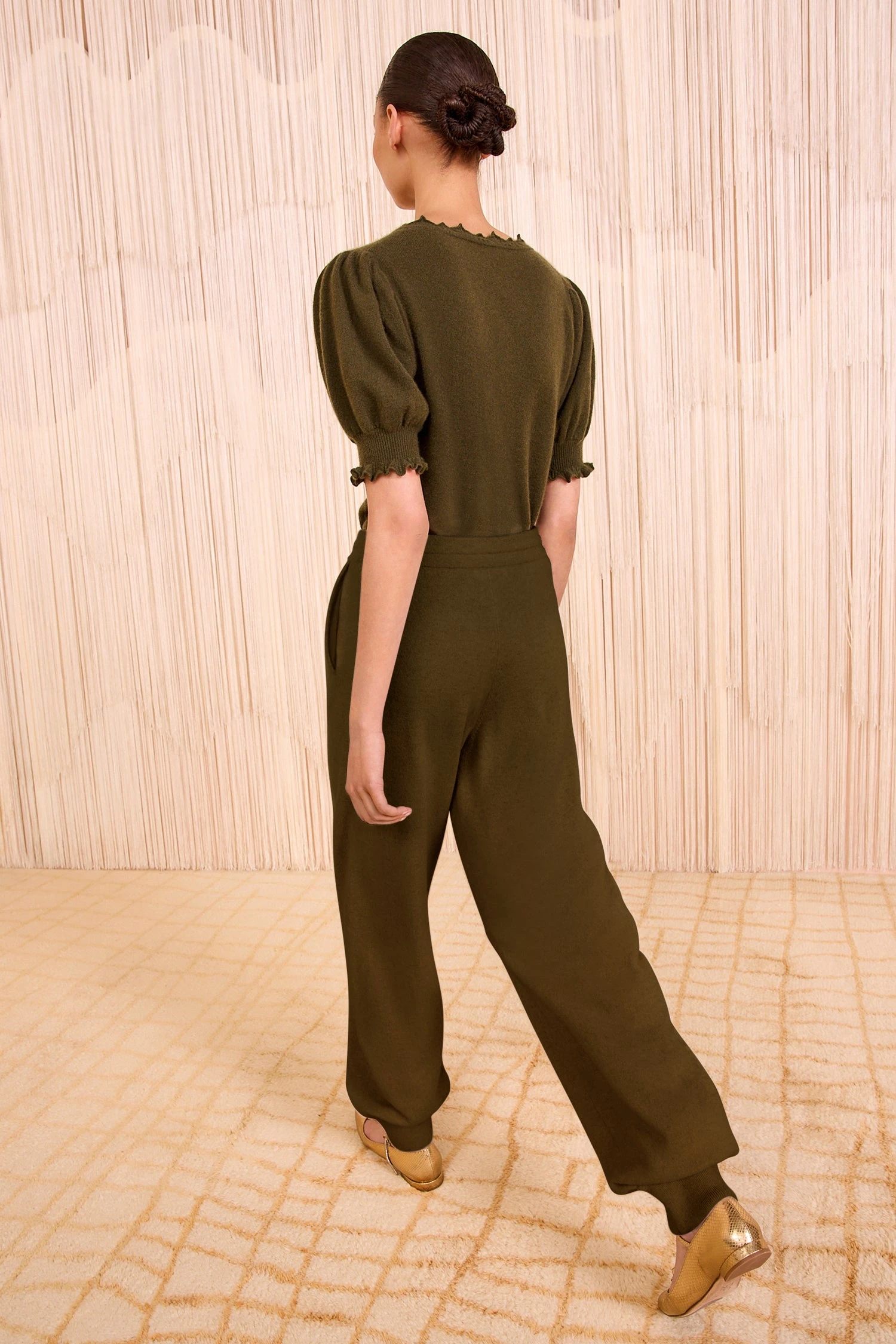 ULLA JOHNSON Danica Cashmere Pants - Hunter 4 ULLA JOHNSON Danica Cashmere Pants - Hunter - Image 4