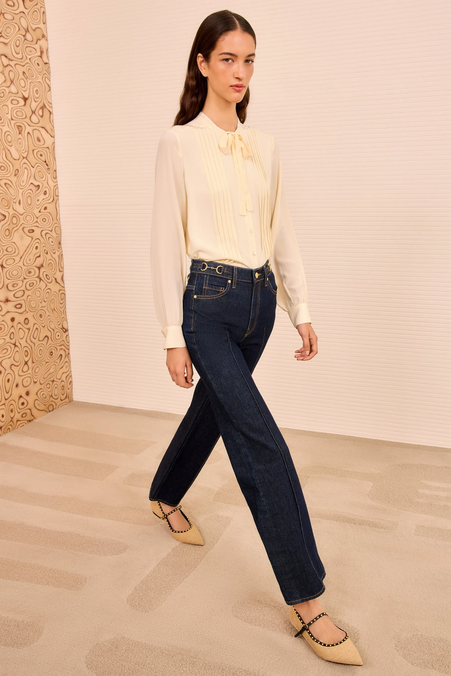 ULLA JOHNSON Delvine Long Sleeve Blouse - Cowrie 4 ULLA JOHNSON Delvine Long Sleeve Blouse - Cowrie - Image 4