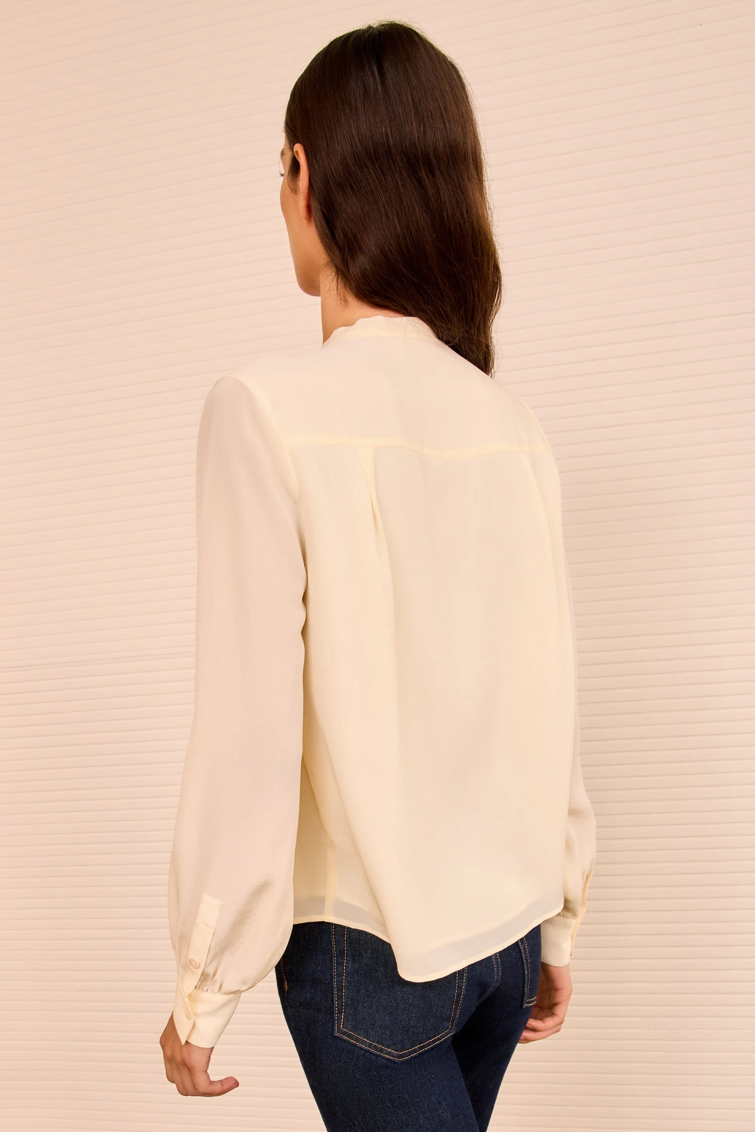 ULLA JOHNSON Delvine Long Sleeve Blouse - Cowrie 5 ULLA JOHNSON Delvine Long Sleeve Blouse - Cowrie - Image 5