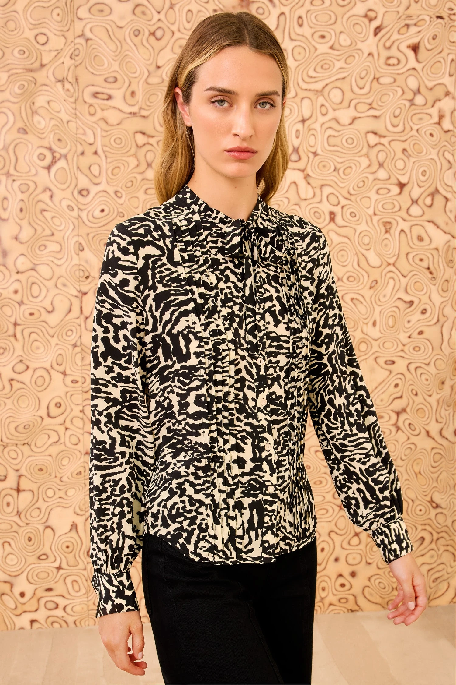 ULLA JOHNSON Delvine Blouse - Spotted Jasper 2 ULLA JOHNSON Delvine Blouse - Spotted Jasper - Image 2