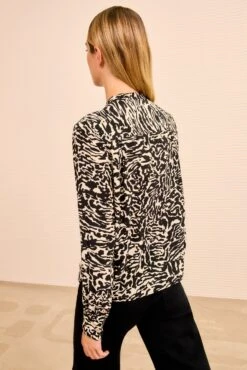 ULLA JOHNSON Delvine Blouse - Spotted Jasper 12 ULLA JOHNSON Delvine Blouse - Spotted Jasper -ULLA JOHNSON Outlet ULLAJOHNSON DelvineButtonUpSilkBlouse SPOTTEDJASPER PS260241 06