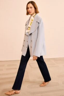 ULLA JOHNSON Diana Wool Peacoat - Slate