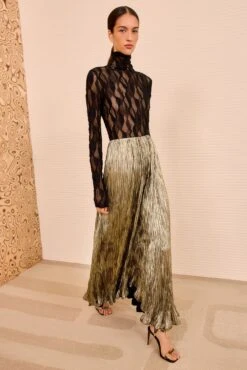ULLA JOHNSON Elsa Pleated Long Skirt - Lumen