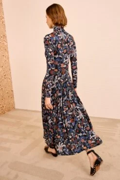 ULLA JOHNSON Fernanda Turtleneck Long Sleeve Dress - Moonlight Floral -ULLA JOHNSON Outlet ULLAJOHNSON FERNANDADRESS MOONLIGHTFLORAL UJ990804 04