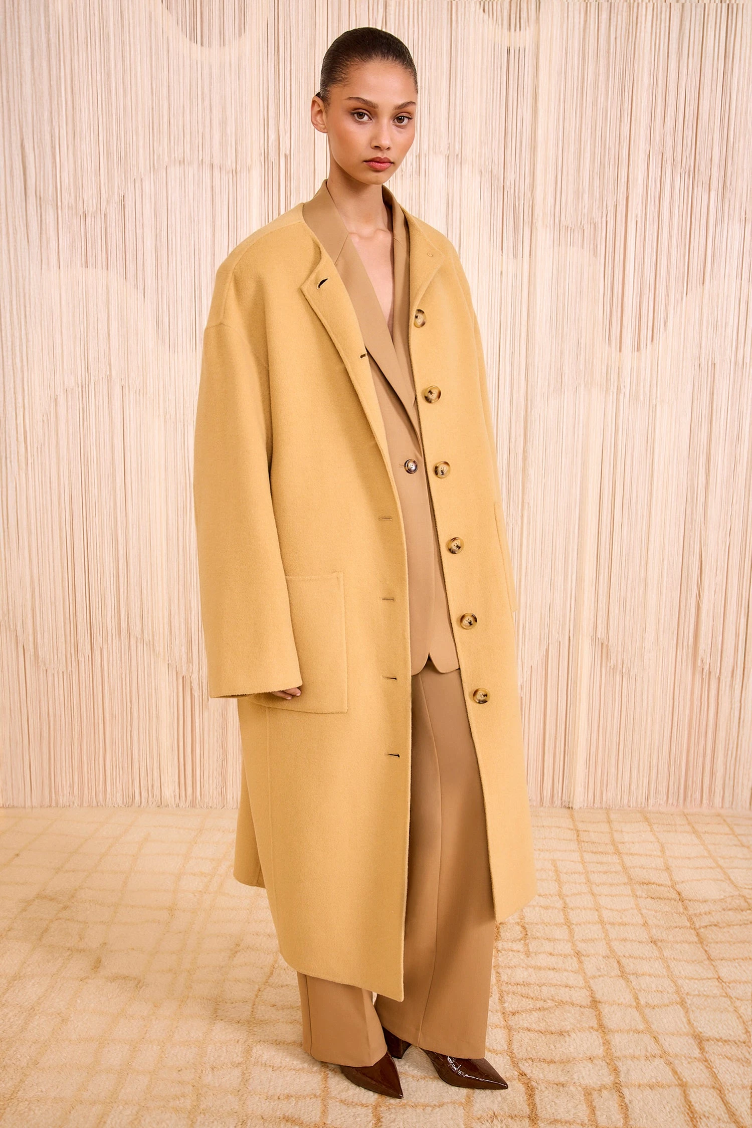 ULLA JOHNSON Fernanda Double Faced Wool Oversized Coat - Lotus 3 ULLA JOHNSON Fernanda Double Faced Wool Oversized Coat - Lotus - Image 3