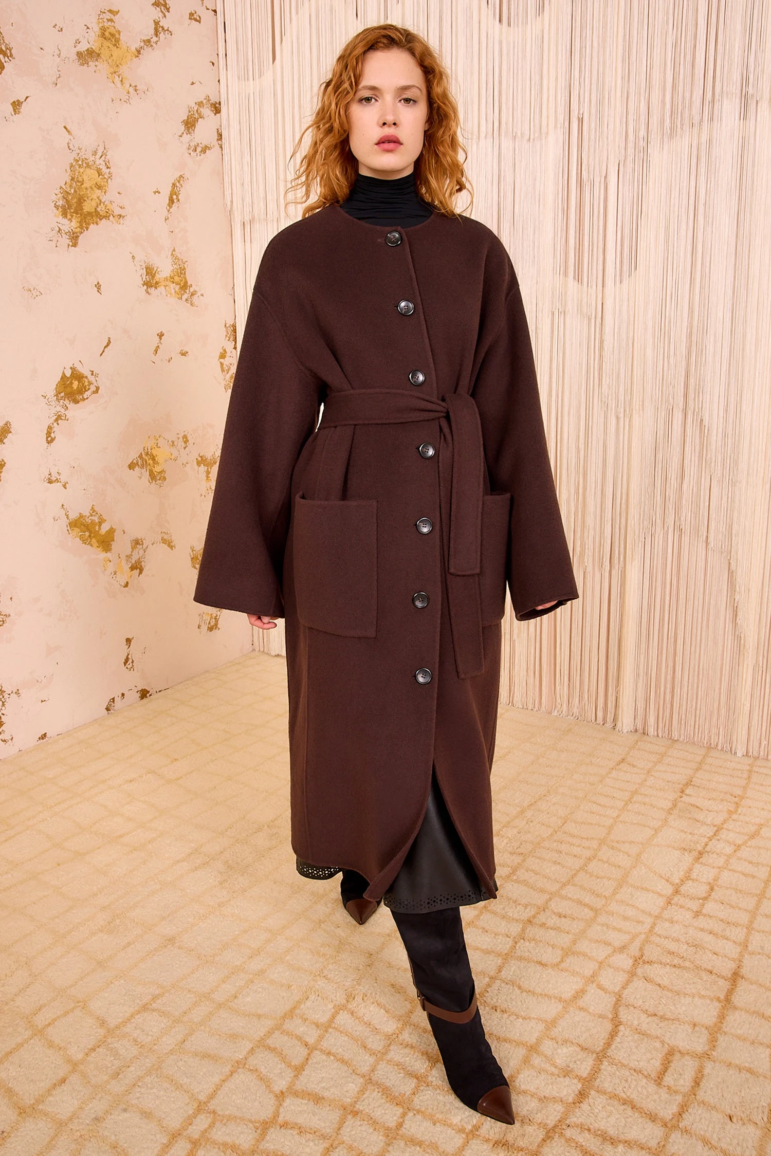 ULLA JOHNSON Fernanda Double Faced Wool Oversized Coat - Sable 2 ULLA JOHNSON Fernanda Double Faced Wool Oversized Coat - Sable - Image 2