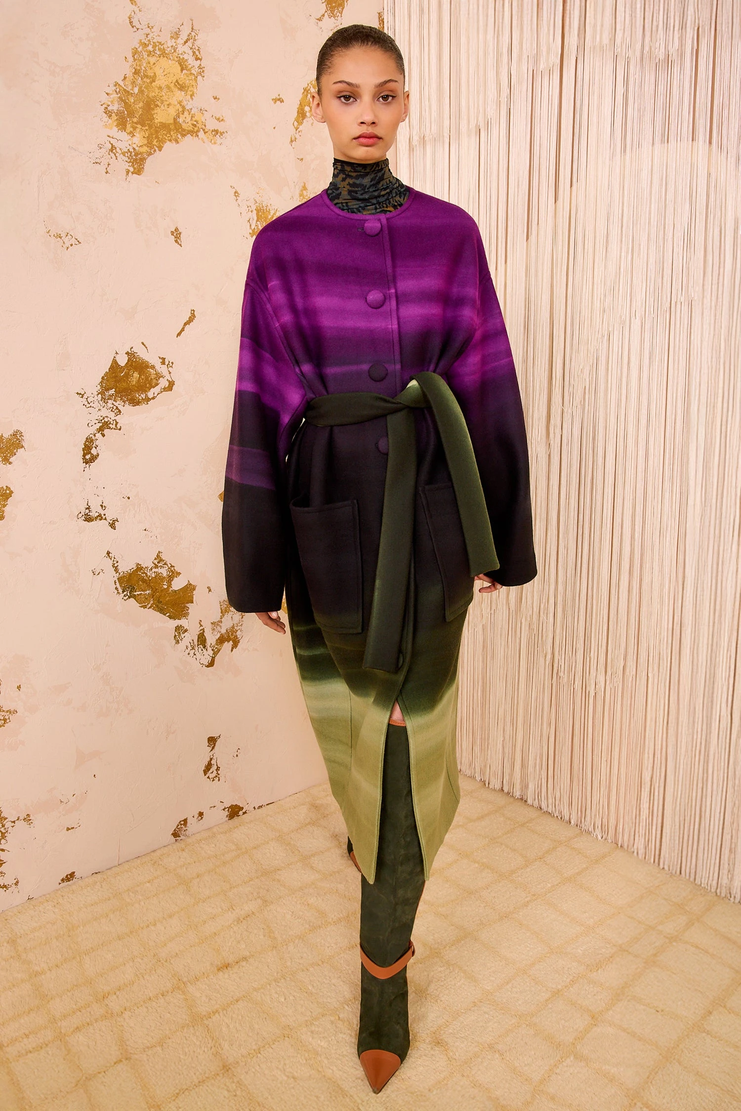 ULLA JOHNSON Fernanda Oversized Wool Melton Coat - Borealis 1 ULLA JOHNSON Fernanda Oversized Wool Melton Coat - Borealis