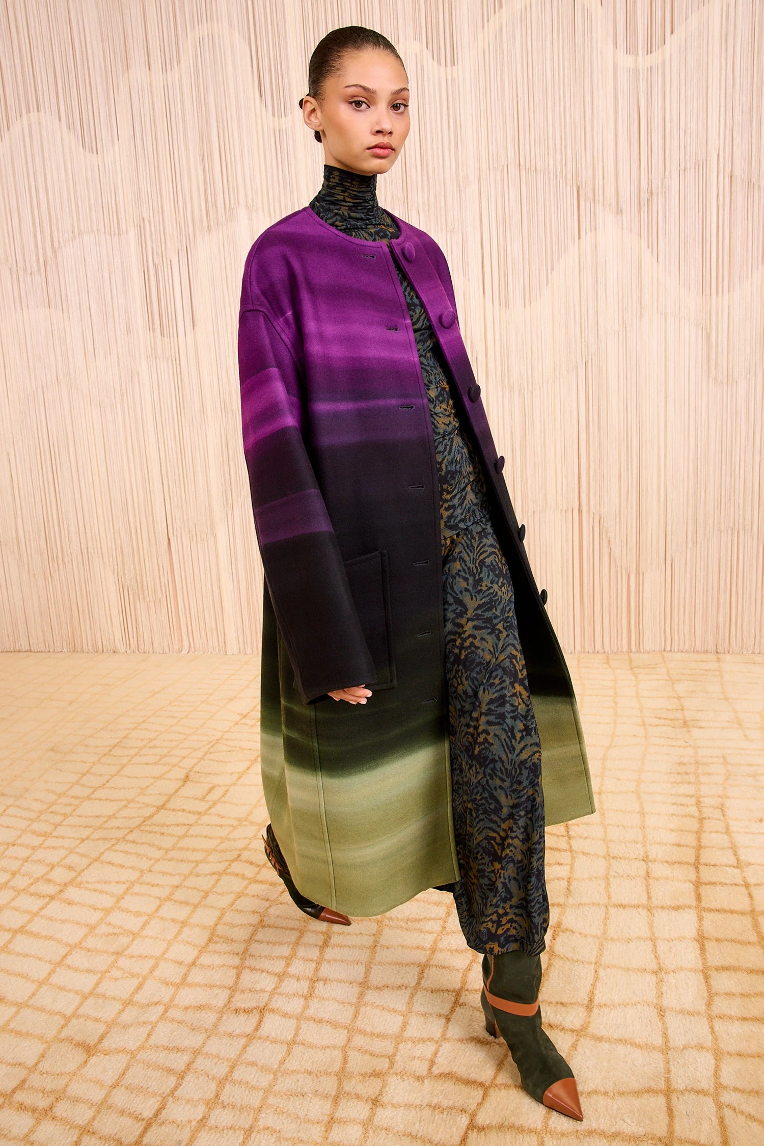 ULLA JOHNSON Fernanda Oversized Wool Melton Coat - Borealis 3 ULLA JOHNSON Fernanda Oversized Wool Melton Coat - Borealis - Image 3