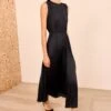 ULLA JOHNSON Fianna Pleated Midi Dress - Noir
