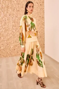 ULLA JOHNSON Filagree Midi Skirt - Inner Nature