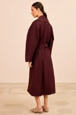ULLA JOHNSON Fleur Belted Trench Coat - Claret -ULLA JOHNSON Outlet ULLAJOHNSON FleurPrintedTrenchCoat CLARET PS261203 04 a257e4ef 881c 4309 9080 367d1b16eb73