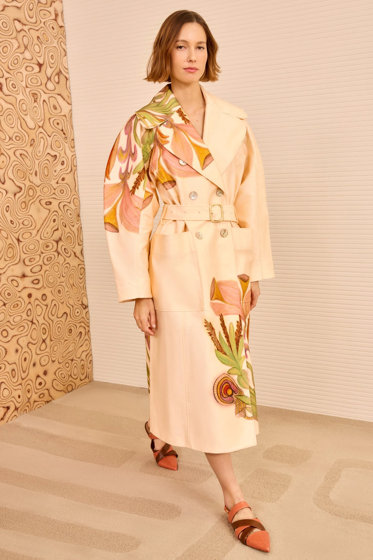 ULLA JOHNSON Fleur Belted Trench Coat - Inner Nature 2 ULLA JOHNSON Fleur Belted Trench Coat - Inner Nature - Image 2