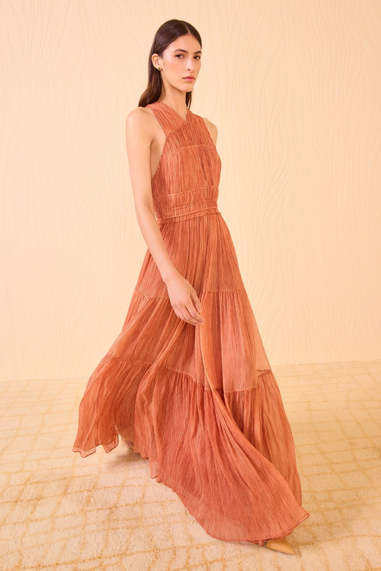 ULLA JOHNSON Freesia Gown - Saffron 1 ULLA JOHNSON Freesia Gown - Saffron