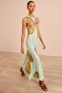 ULLA JOHNSON Gaea Midi Dress - Water Blossoms