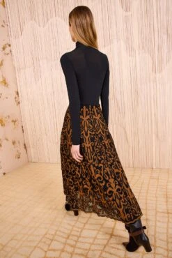 ULLA JOHNSON Gili Applique High Waist Midi Skirt - Saffron -ULLA JOHNSON Outlet ULLAJOHNSON GiliAppliqueHighWaistMidiSkirt SAFFRON FA250300 04