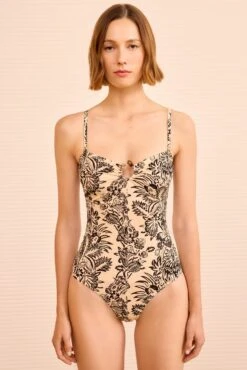 ULLA JOHNSON Hydra Strapless Maillot With Ring Detail - Ivory Flora -ULLA JOHNSON Outlet ULLAJOHNSON HydraStraplessMaillotwithRingDetail IVORYFLORA PS261706 03 ff5f8144 c9a7 446c 931b 7fff87212143