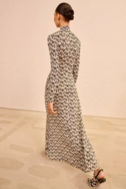 ULLA JOHNSON Ida Long Sleeve Ruched Turtleneck Dress - Silhouette -ULLA JOHNSON Outlet ULLAJOHNSON IdaRuchedTurtleneckTricotDress SILHOUETTE PS260826 04