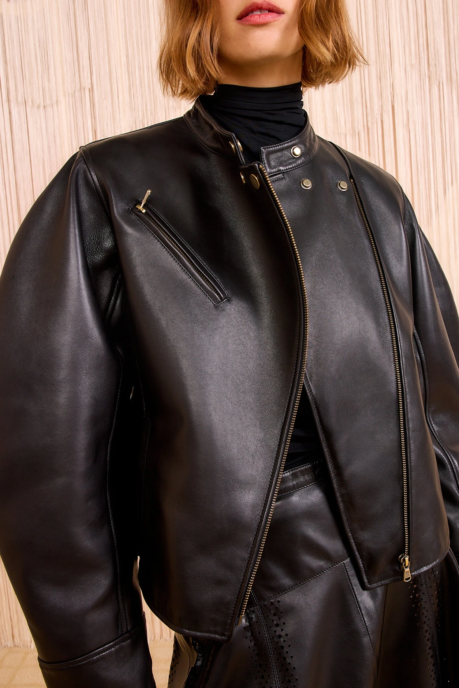 ULLA JOHNSON Ilaria Leather Jacket - Noir 2 ULLA JOHNSON Ilaria Leather Jacket - Noir - Image 2
