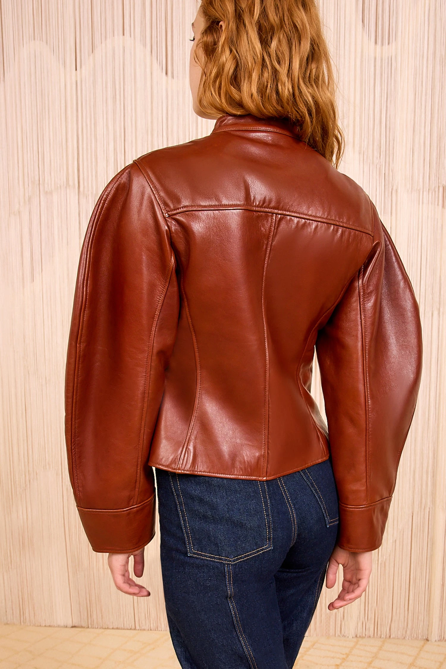 ULLA JOHNSON Ilaria Leather Jacket - Wenge 5 ULLA JOHNSON Ilaria Leather Jacket - Wenge - Image 5