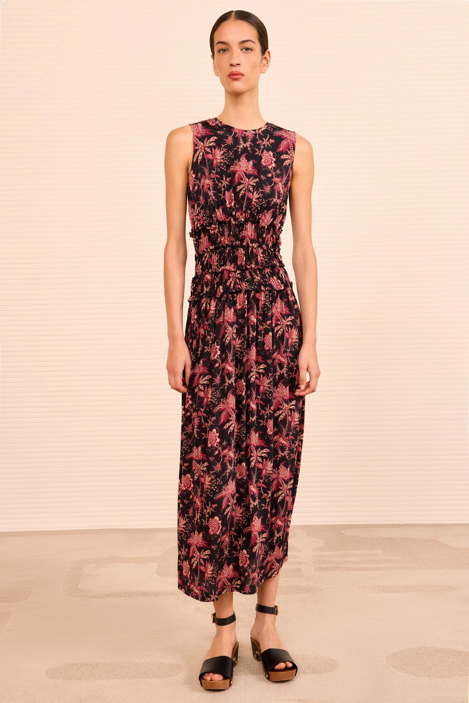 ULLA JOHNSON Kamaria Ruched Waist Dress - Midnight Lily 5 ULLA JOHNSON Kamaria Ruched Waist Dress - Midnight Lily - Image 5