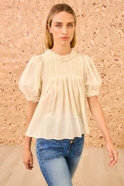 ULLA JOHNSON Karlyn Puff Sleeve Top - Cowrie -ULLA JOHNSON Outlet ULLAJOHNSON KarlynPuffSleeveTop COWRIE PS260239 03 b246df88 4068 4cf8 869c 1011a85b2f8a