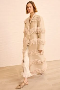 ULLA JOHNSON Lata Fringe Coat - Khaki 7 ULLA JOHNSON Lata Fringe Coat - Khaki -ULLA JOHNSON Outlet ULLAJOHNSON LataTrench KHAKI PS261204 03 d0b210fb 8449 4021 8369 fdaa108df7dd