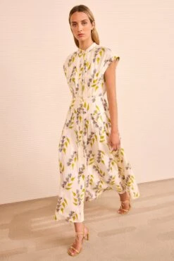 ULLA JOHNSON Lausanne Button Up Dress - Infinite Flower