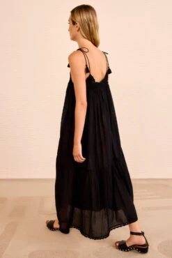 ULLA JOHNSON Linnea Coverup Dress With Crochet Detail - Noir -ULLA JOHNSON Outlet ULLAJOHNSON LinneaCoverupDresswithCrochetDetail NOIR PS261714 04