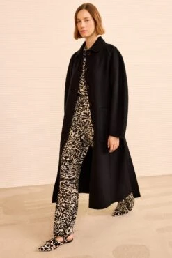 ULLA JOHNSON Lisbeth Long Wool Coat With Belt - Noir 7 ULLA JOHNSON Lisbeth Long Wool Coat With Belt - Noir -ULLA JOHNSON Outlet ULLAJOHNSON LisbethLongWoolCoat NOIR PS261207 03