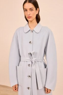 ULLA JOHNSON Lisbeth Long Wool Coat With Belt - Slate 7 ULLA JOHNSON Lisbeth Long Wool Coat With Belt - Slate -ULLA JOHNSON Outlet ULLAJOHNSON LisbethLongWoolCoat SLATE PS261207 03