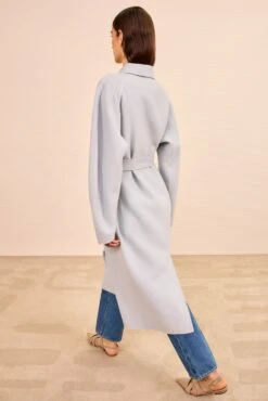 ULLA JOHNSON Lisbeth Long Wool Coat With Belt - Slate 9 ULLA JOHNSON Lisbeth Long Wool Coat With Belt - Slate -ULLA JOHNSON Outlet ULLAJOHNSON LisbethLongWoolCoat SLATE PS261207 05