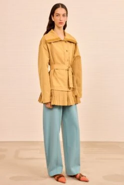 ULLA JOHNSON Lison Jacket W/ Pleat Detail - Almond -ULLA JOHNSON Outlet ULLAJOHNSON LisonNylonJacketwithPleatDetail ALMOND PS260510 03 997066a4 bb36 4416 9c77 cc2d0195cc9c