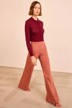 ULLA JOHNSON Lottie Knit Cardigan - Claret