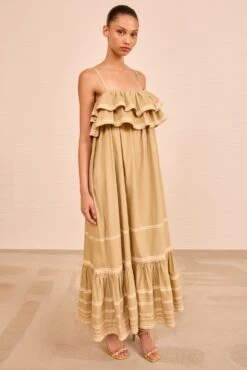 ULLA JOHNSON Lucian Waist Tie Long Dress - Sand 7 ULLA JOHNSON Lucian Waist Tie Long Dress - Sand -ULLA JOHNSON Outlet ULLAJOHNSON LucianWaistTieDress SAND PS260118 ULLA JOHNSON 0350717 UJ PS26 ENYA 032