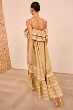 ULLA JOHNSON Lucian Waist Tie Long Dress - Sand 8 ULLA JOHNSON Lucian Waist Tie Long Dress - Sand -ULLA JOHNSON Outlet ULLAJOHNSON LucianWaistTieDress SAND PS260118 ULLA JOHNSON 0450717 UJ PS26 ENYA 040