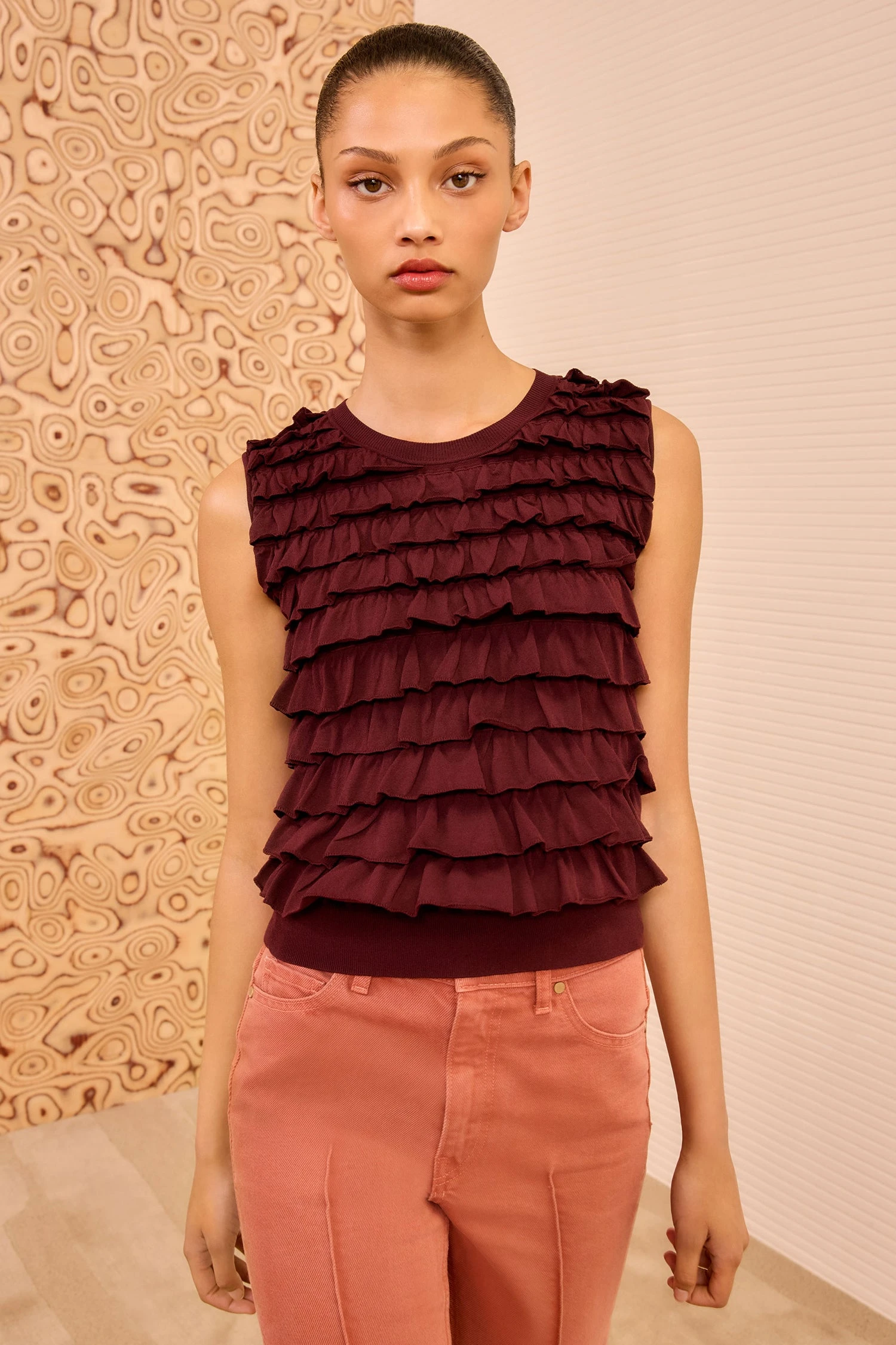 ULLA JOHNSON Lula Tank - Claret 3 ULLA JOHNSON Lula Tank - Claret - Image 3