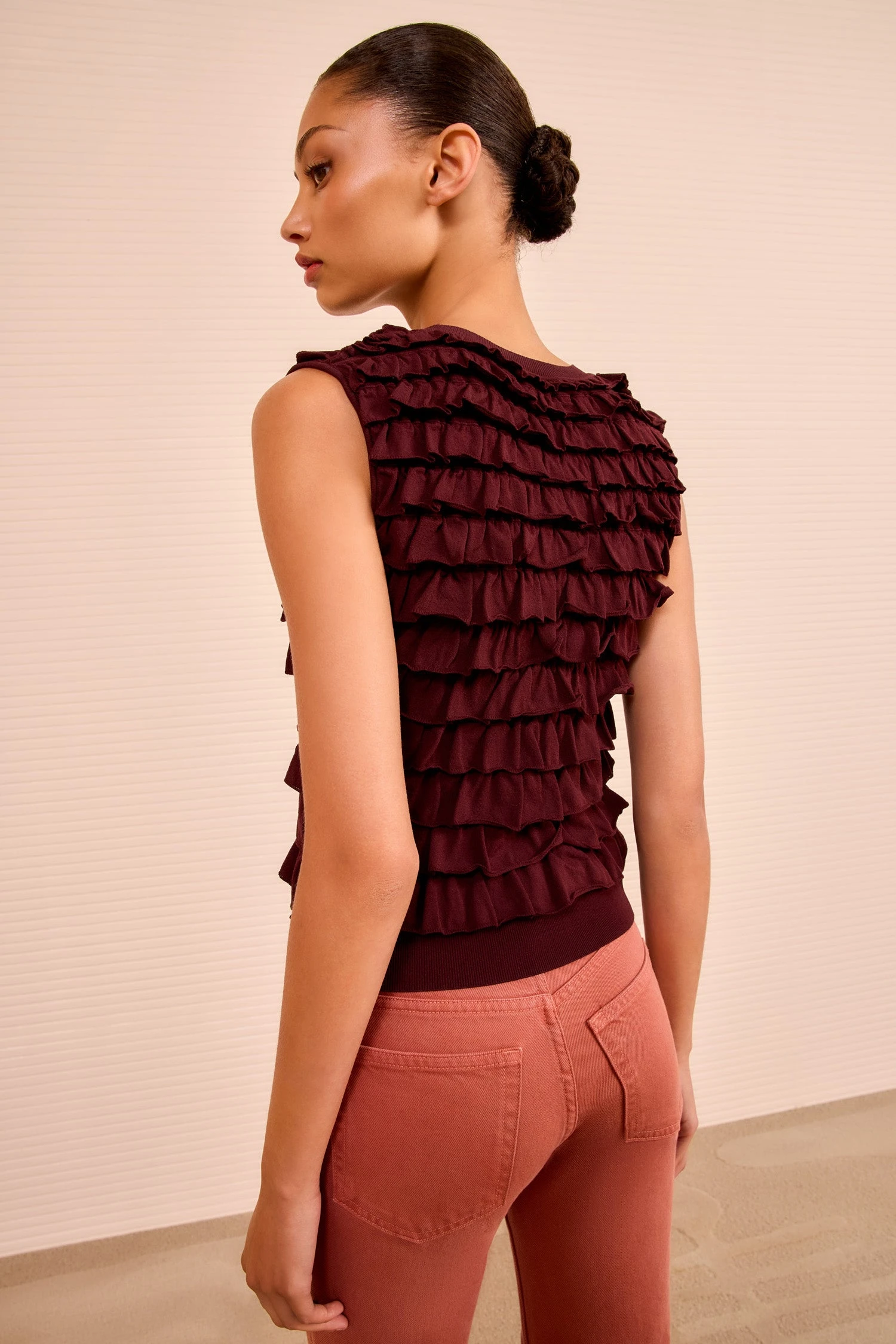 ULLA JOHNSON Lula Tank - Claret 4 ULLA JOHNSON Lula Tank - Claret - Image 4