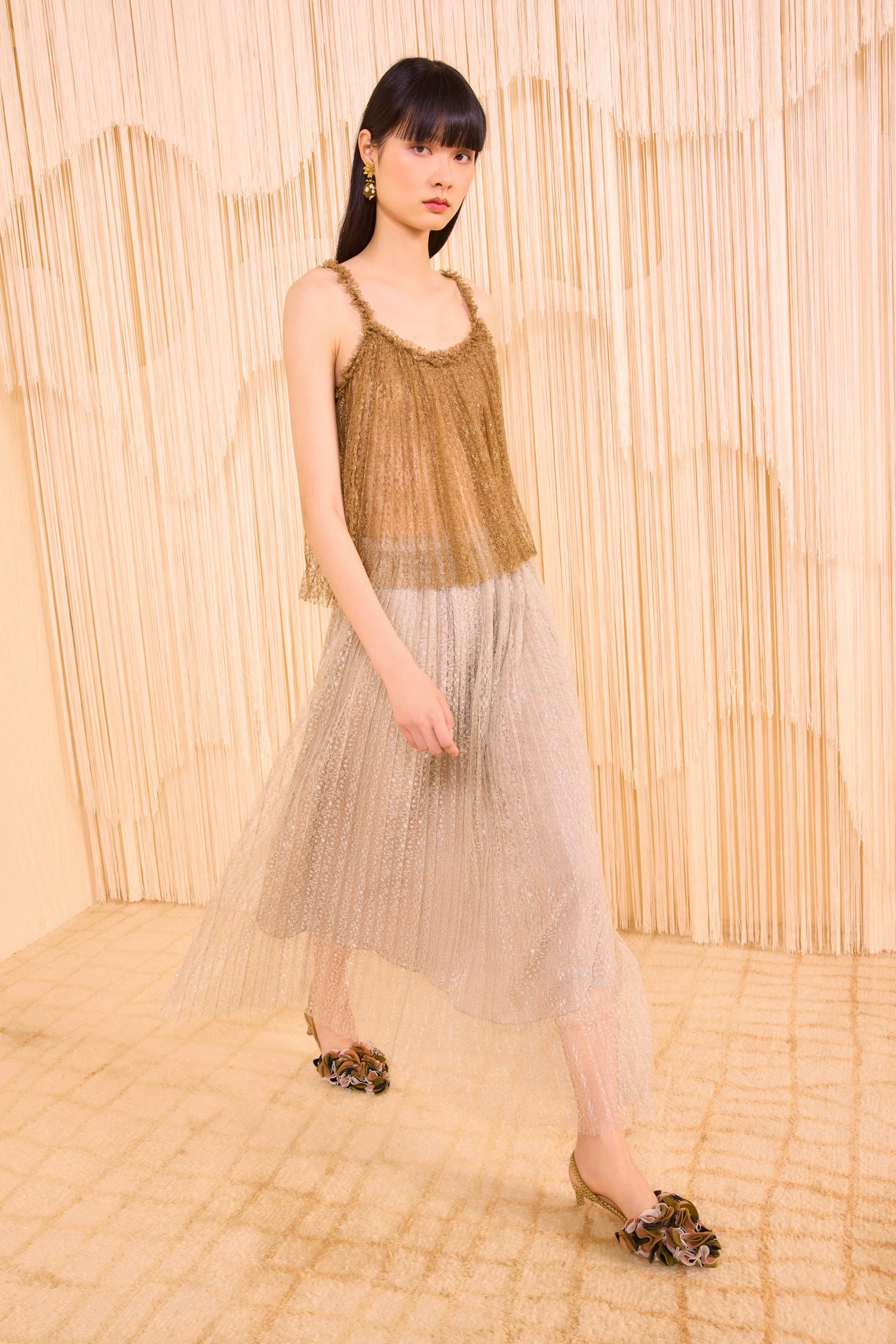 ULLA JOHNSON Maren Pleated Skirt - Sterling 1 ULLA JOHNSON Maren Pleated Skirt - Sterling