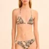 ULLA JOHNSON Maya String Bikini Top - Ivory Flora